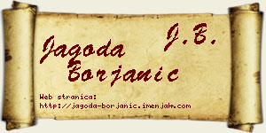 Jagoda Borjanić vizit kartica
